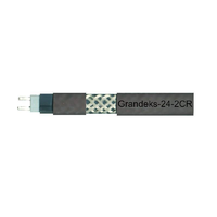 Саморегулирующийся экранируемый греющий кабель Grandeks-24-2CR, 220 В,24 Вт/м,цвет коричневый с УФ защитой